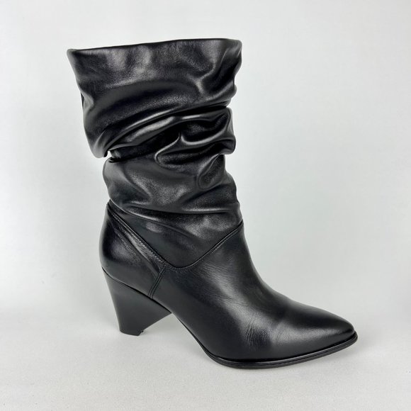 Stuart Weitzman Womens Black Leather Mid Calf Boots Slouchy size EU 35.5 US 5.5 - Picture 7 of 16